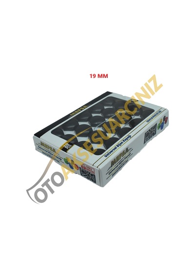 A Kalite Mefsa Bijon Kapağı Düz 19 Mm Siyah 20 Li Set