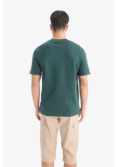 Defacto Regular Fit Bisiklet Yaka Basic Düz Kısa Kollu Tişört E7961ax25augn536 Yeşil