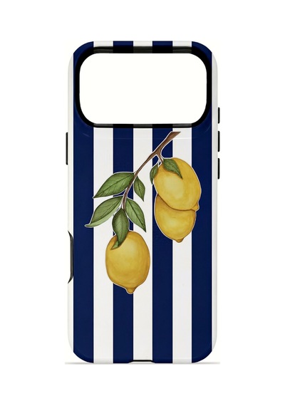 Apple iPhone Uyumlu 17 Pro Vorian Çift Katmanlı Magsafe Kılıf Amalfi Lemon Branch