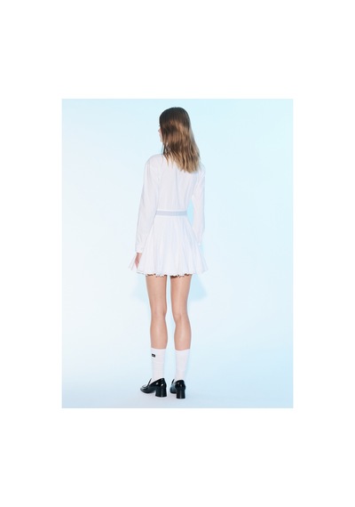 Sagaza Studio Ss6034 Gömlek Yaka Mini Elbie Ekru