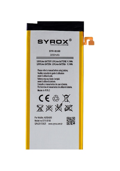 Syrox Samsung Uyumlu Galaxy A8 Ba800 Batarya 3050 Mah B160
