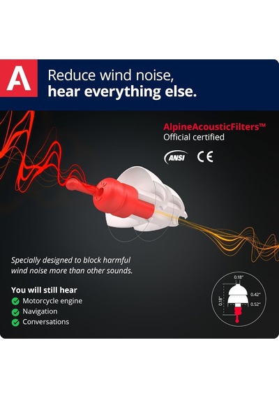 Alpine Motosafe Race Motosiklet Kulak Tıkacı, 20 Db Koruma