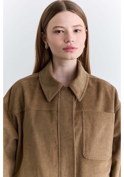Manuka Kadife Worker Ceket Camel Aw25ckt00036-05 CAMEL