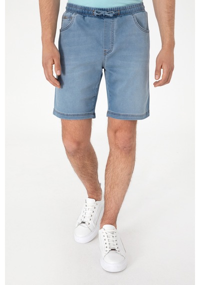 U.S. Polo Assn. Erkek Açık Mavi Jean Şort 50301857-DN0030