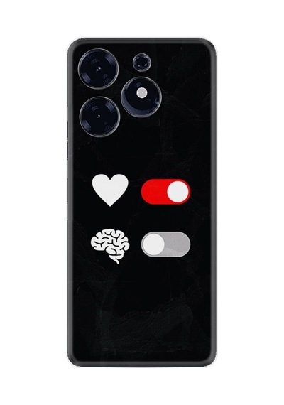 Tecno Spark 10 Pro Kılıf Silikon Desen Özel Seri Love Brain 1722