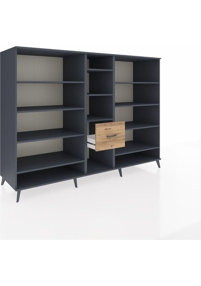 Kronos Dolap 11 Raflı 3 Çekmeceli 220x59x163 Antrasit-antrasit/ç Antrasit-antrasit/çam Kronos Dolap 11 Raflı 3 Çekmeceli 220x59x163 Antrasit-antrasit/ç Antrasit-antrasit/çam
