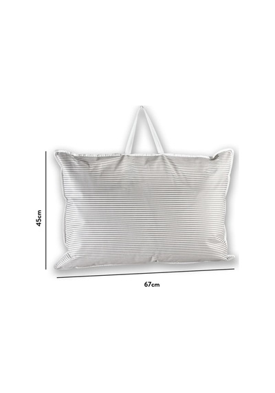 Esti 4 Adet - Gri Çizgili Yastık Saklama Çantası 67 X 45 Cm