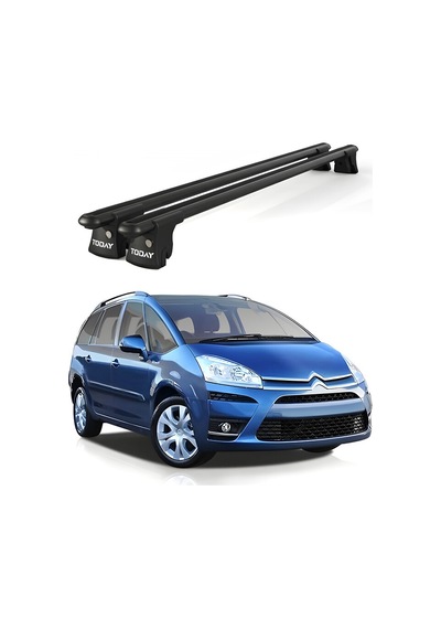 Trio-ı Citroen C4 Grand Picasso 2007-2013 Uyumlu Siyah Kilitli Ara Atkı 135cm Port Bagaj Tavan Barı