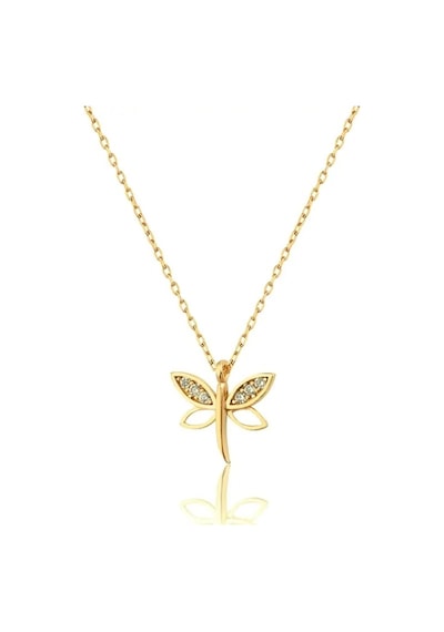 925 Ayar Gümüş Papatya Silver Minimal Şık Yusufçuk Kolye.rose.gold.rodaj Renk Seçeneğiyle