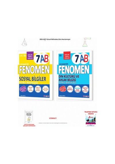 Fenomen 7. Sınıf Sosyal A-b Sb + Din A-b Sb 2 Kitap Seti