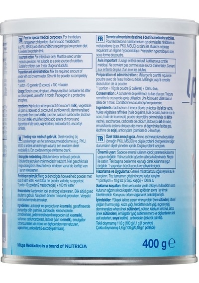 Milupa Lp-drink Düşük Proteinli İçecek
