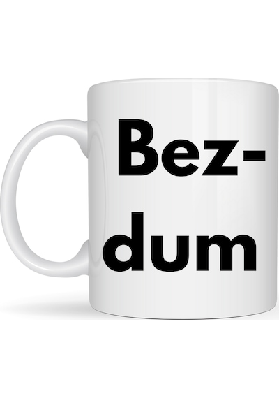 Bezdum Yazılı Minimal Tasarım Kupa Model 240 Karadeniz Mizah Temalı Baskılı Seramik Kahve Kupası Diğer