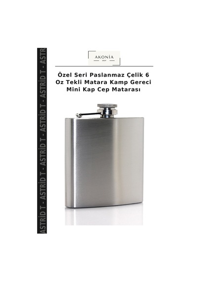 Özel Seri Paslanmaz Çelik 6 Oz Tekli Matara Kamp Gereci Mini Kap Cep Matarası Metal