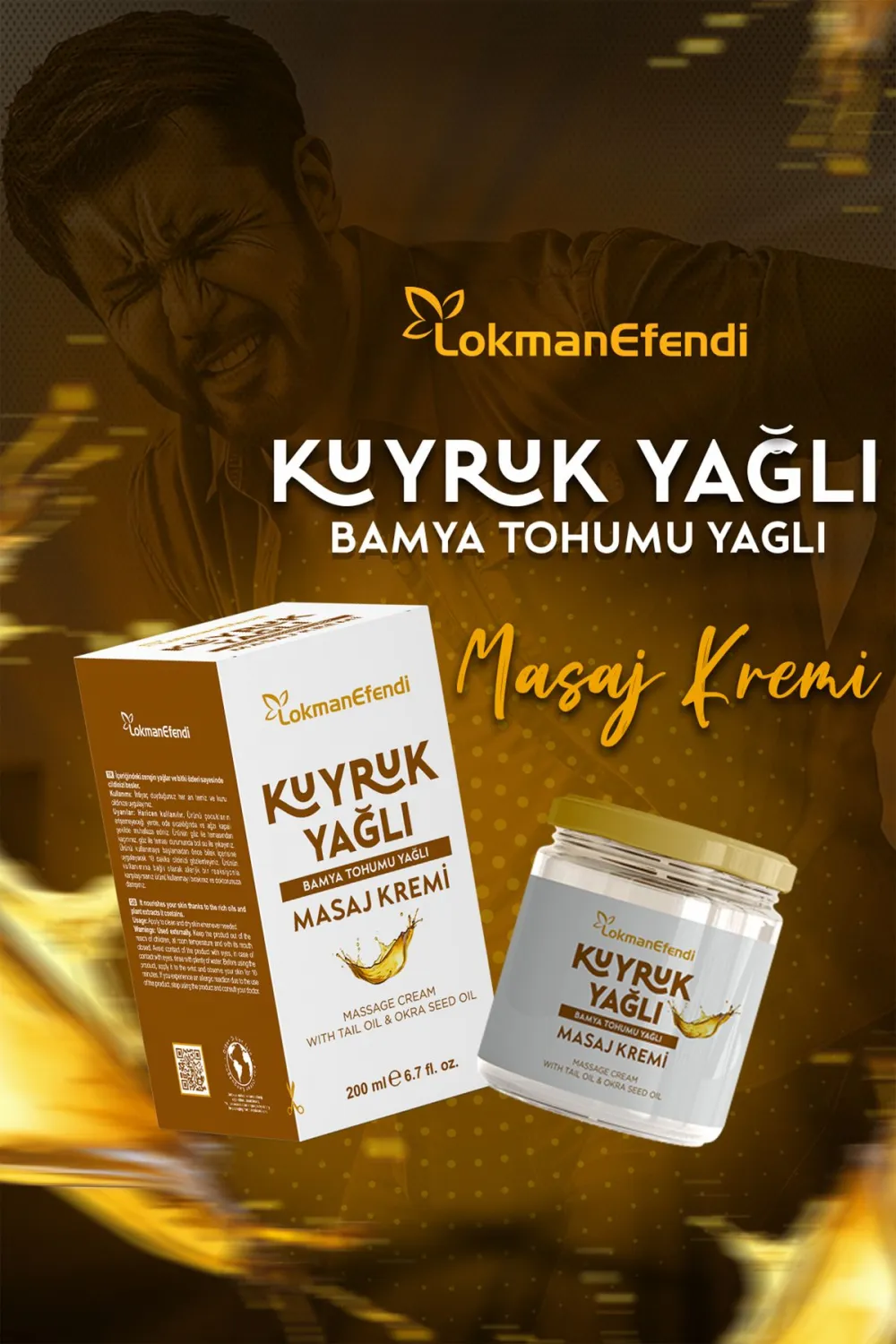 Lokman Efendi Kuyruk Yağlı Masaj Kremi 200 Ml + Kuyruk Yağı Kremi