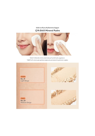 Islak Ve Kuru Kullanıma Uygun Mineral Pudra Signature Dramatic Twoway Pact No.21 Vanilla Spf 25/pa++ 21