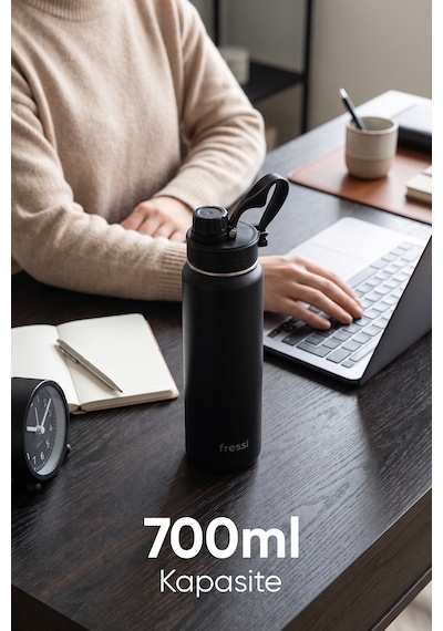 Fressi Velmor Termos Paslanmaz Çelik 700 Ml Siyah Termos Fr-t748