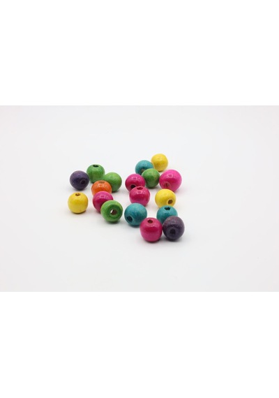 Ahşap Boncuk 18 Mm çok renkli