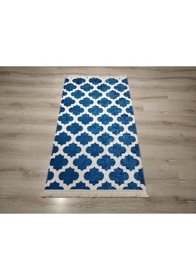 Yamalıhome Style M7505Moda Maça Mavi 80X150 Cm Baskı Kilim