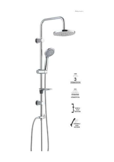 Maxiflow Robot Istanbul Duş Seti - 27661 Krom