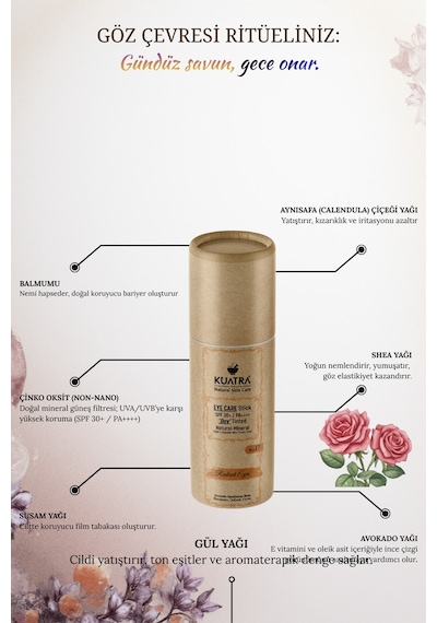 Kuatra Radiant Eyes Göz Çevresi Doğal Mineral Gündüz Bakım Stick Spf 30+ / Pa++++ Renkli Plastiksiz Ambalaj