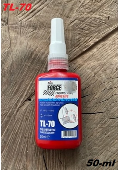 Force Tl70 Yüksek Güçlü Diş Sabitleyici Boru Civata Sabitleyici Sıvı Teflon 50ml 50ml