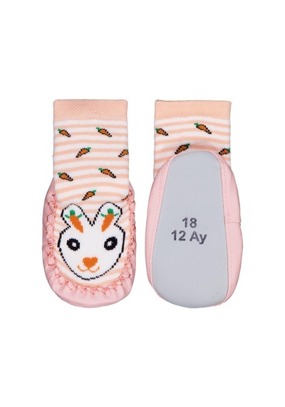 Civil Baby Tavşan Bebek Kız Havlu Çarık Çorap - Standart