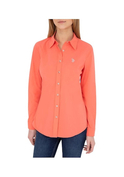 U.S. Polo Assn. Kadın Uzun Kollu Basic Gömlek 1840369 Nar