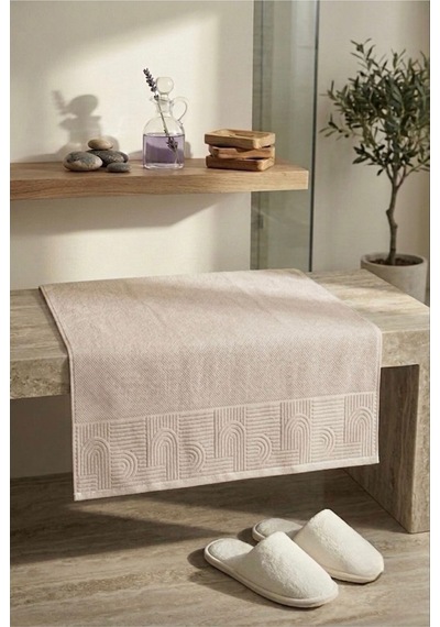 Esila Serisi Bej Renk Banyo Havlusu 90 X 150 Premium Yumuşak Dokulu %100 Organik Pamuk Bej - 890563692 Bej