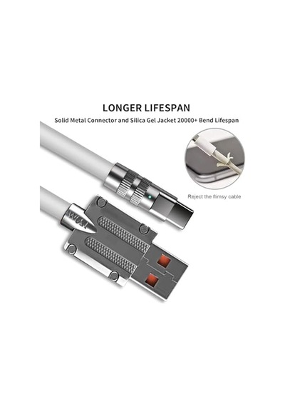Hızlı Şarj Usb To Type-c Tombul Kablo Kopmalara Dayanıklı Şarj Kablosu 1 Metre Tcb8933