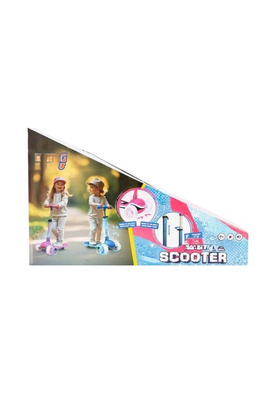 Sesli Ve Işıklı 3 Tekerlekli Katlanabilir Scooter Açık Gri