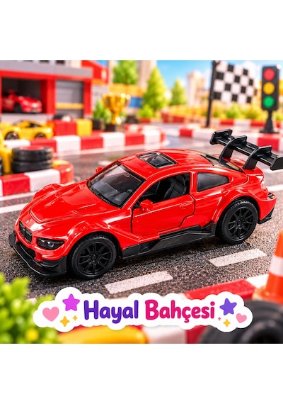 Metal Çek Bırak Araba Koleksiyonluk Kırmızı