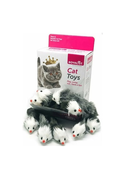 Royalist CT18019 Sesli Peluş Fare Kedi Oyuncağı