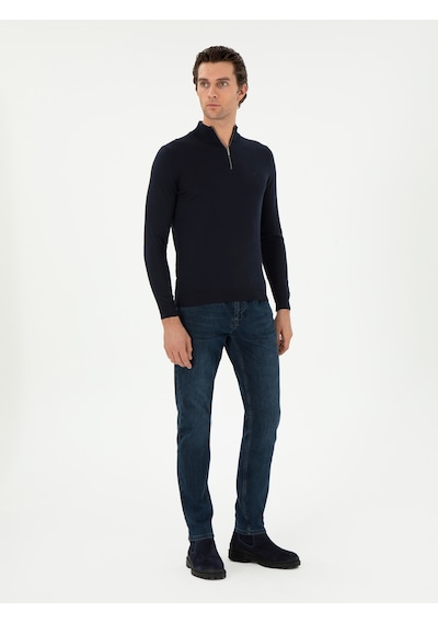 Cacharel Lacivert Regular Fit Basic Kazak