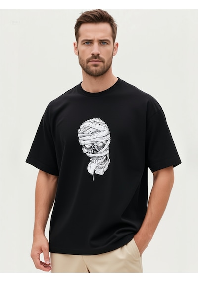 Ogc Mumya Kafa Oversize Unisex T-shirt Siyah