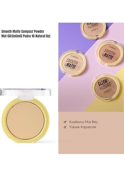 Callista Smooth Compact Powder Mat Görünümlü Pudra 10 Natural 0