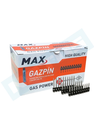 2.9x27 Mm Kademeli Plastiğe Dizili Beton Pin Çivi 1 Kutu 1000 Adet Çivi+1 Gaz Tüpü
