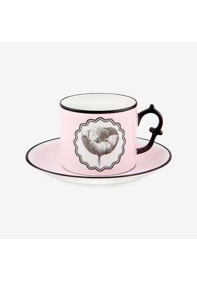 Mavi Pembe Porselen Çay Fincan Seti 225 Ml