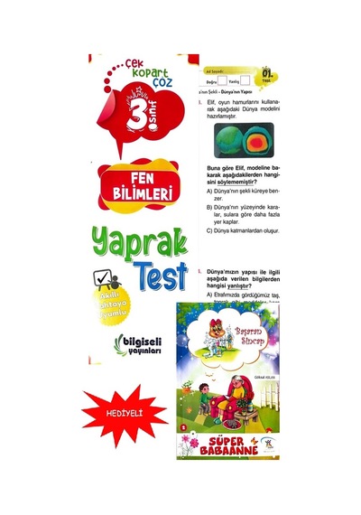 3.Sınıf Bilgiseli Fen Bilimleri Yaprak Test