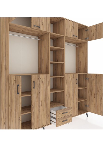 Hyperion Dolap 14 Raflı 2 Çekmeceli 2 Askılı 220x44x243 Çam-çam/çam Atlas Çam/atlas Çam Hyperion Dolap 14 Raflı 2 Çekmeceli 2 Askılı 220x44x243 Çam-çam/çam Atlas Çam/atlas Çam