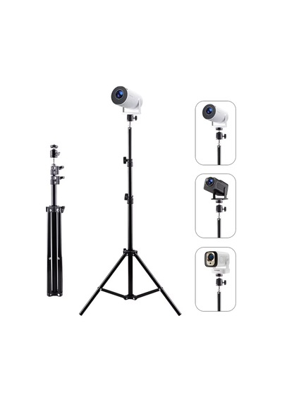 Taşınabilir Projeksiyon Cihazı Vb 1/4 Vida Girişli 2.1 Mt Eğim Ve Açı Ayarlamalı Tripod - Al517