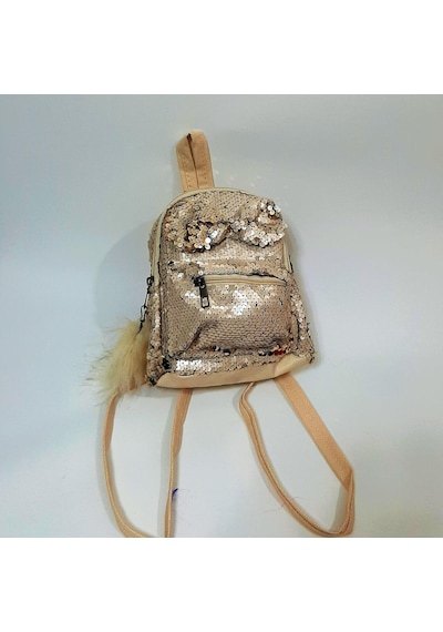 Fiyra Crn Krem Pullu Kız Çocuk Sırt Çantası 16cmx20cmx10cm Krem