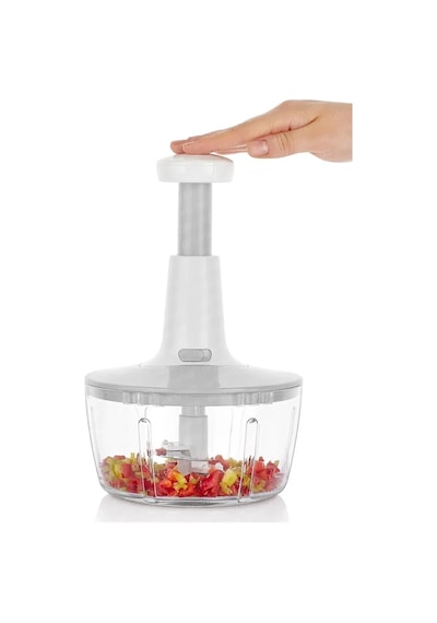 Tedar Yakut Üstten Basmalı El Rondo Blender Çelik Bıcaklı Beyaz Najmaddin