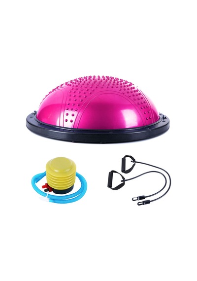 Miyang Dikenli Masaj 
Nokta Bosu Ball, Denge Yarım Pilates & Yoga Topu Pembe