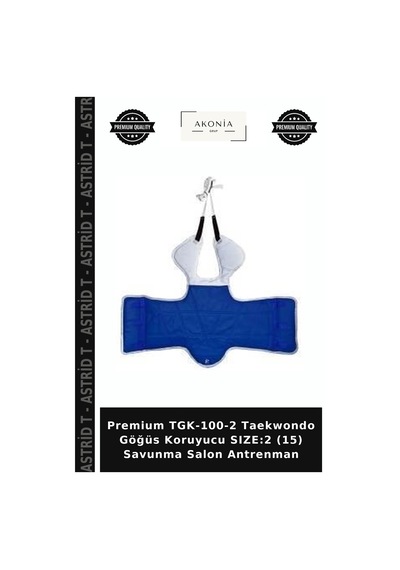 Premium Tgk-100-2 Taekwondo Göğüs Koruyucu Sıze:2 15 Savunma Salon Antrenman Çok Renkli