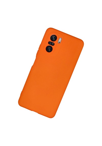 Xiaomi Poco F3 Kılıf Nano İçi Kadife Silikon - Turuncu -
