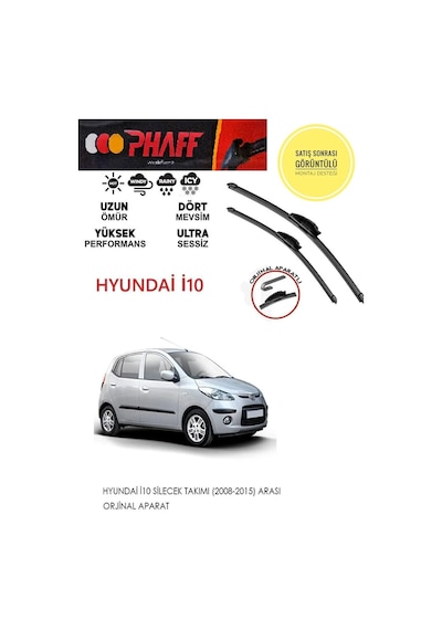 Hyundai I10 Ön Cam Muz Silecek Takımı 2014 Model Araca Özel Aparat