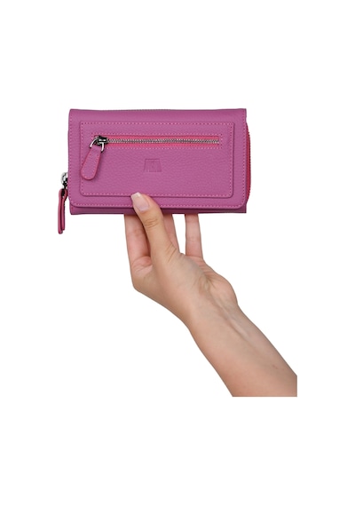 Mft Leather Hakiki Deri Kadın Cüzdan Vanilla 2716 Flother Mat Pembe