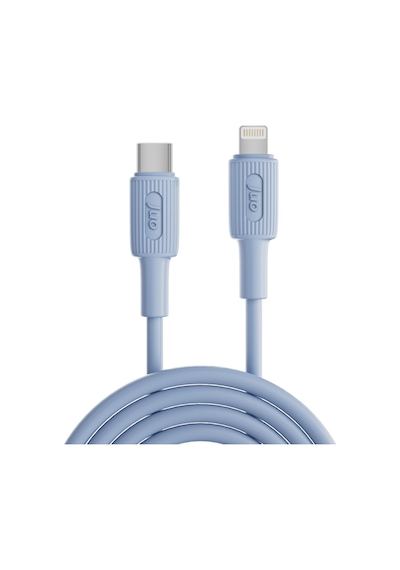 Juo JCBS271 27w Usb Type-c To Lightning Apple Uyumlu iPhone iPad Silikon Hızlı Şarj Ve Data Kablosu Mavi 1 Metre