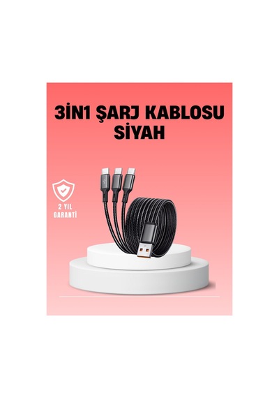 Çoklu Usb Şarj Kablosu 12m Hızlı Şarj 3a Güçlü Akım - Hs08372290-7360 Renkli