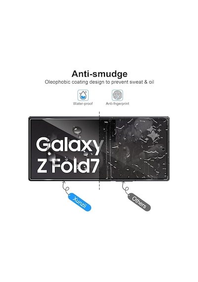 Samsung Galaxy Z Fold 7 İle Uyumlu Ön Ve Arka 2in1 Ekran Koruyucu Goril Cam Anti Af Hd Görüntü Özellikli